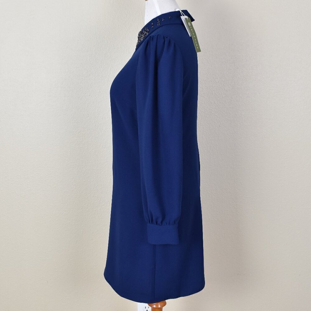 Trina Turk Gaudin Dress Navy NEW - 10 - Picture 6 of 11